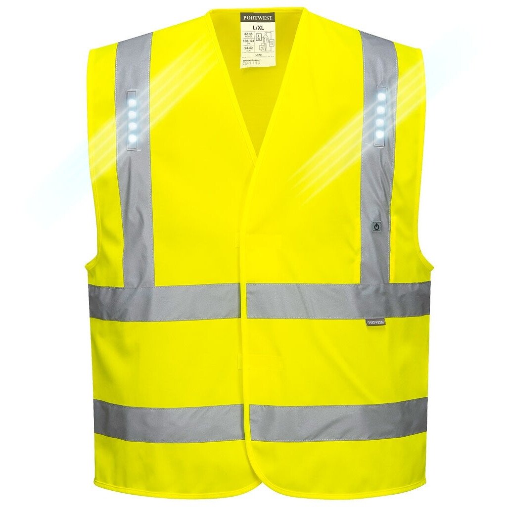 Portwest L470 Hi Vis Vega LED Vest High Visibility