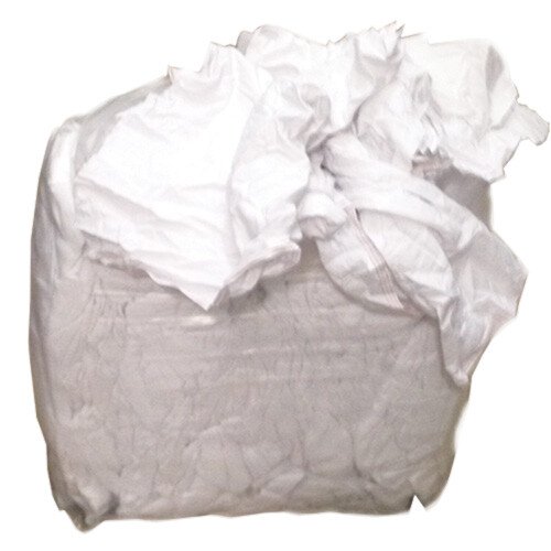 Lawson-HIS JWR235 White Cotton Sheet Rags 10KG Bag Wrapped - Lint Free