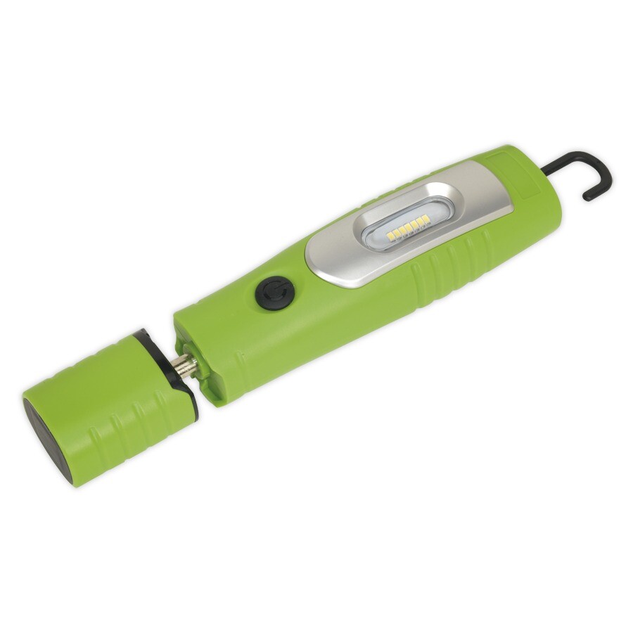 Sealey LED3602G Rechargeable 360 Inspection Lamp 7 SMD + 3W LED Green Lithium-ion