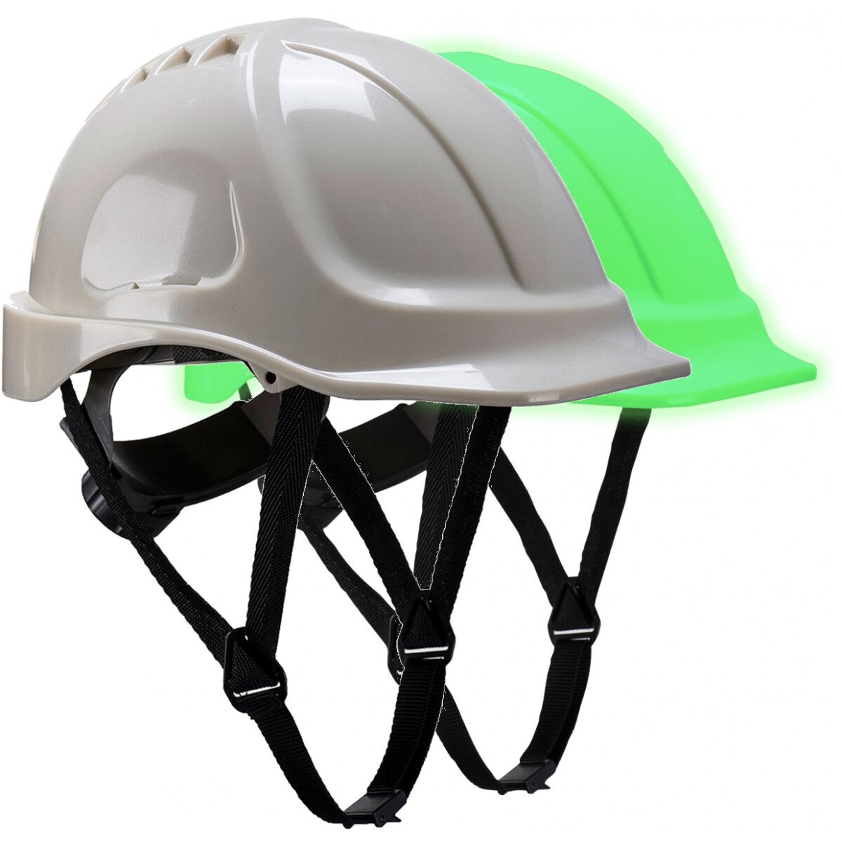 Portwest PG54 Endurance Glowtex Helmet - Glow in the Dark - White