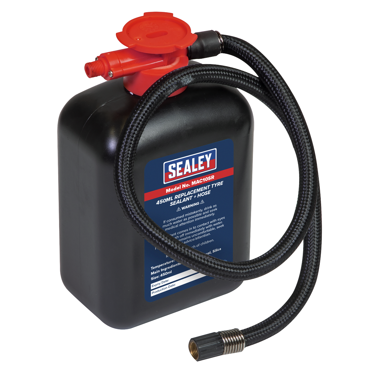 Sealey MAC10SR Replacement Tyre Sealant 450ml & Hose