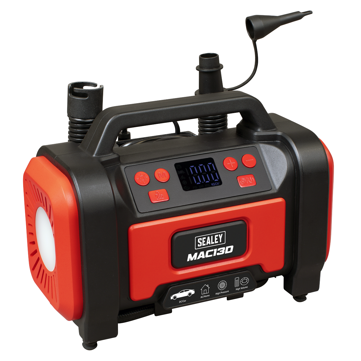 Sealey MAC13D Tyre Inflator & High-Volume Air Pump 12V/230V AC