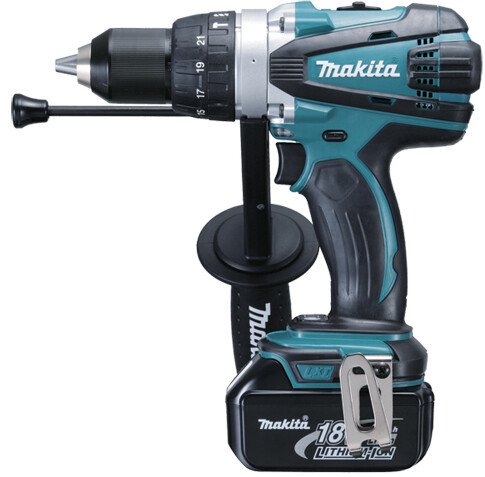 Makita DHP458RTJ 18V 2 Speed LXT Combi Drill with 2x 5.0Ah Batteries in Makpac Case from Lawson HIS