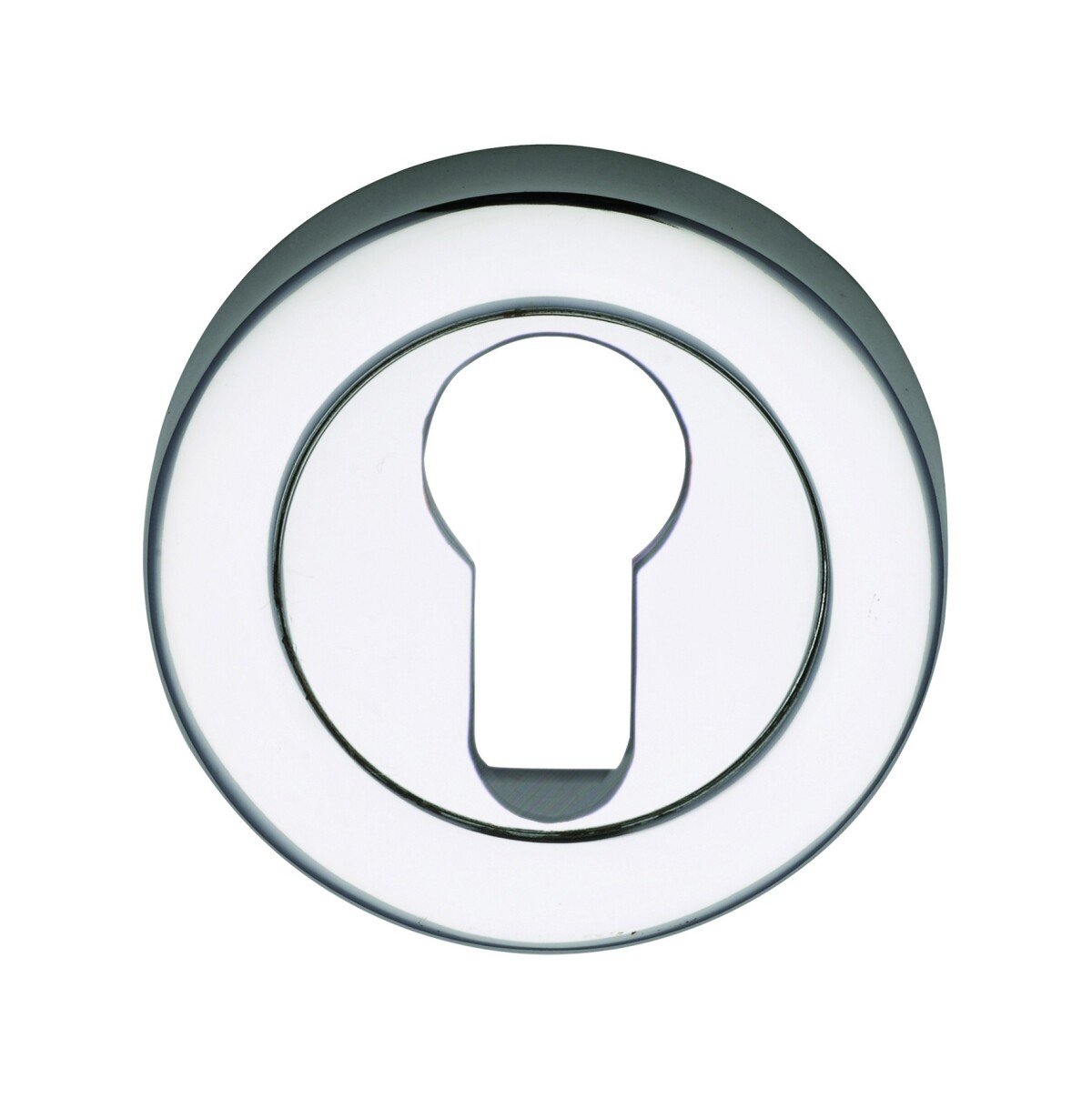 Marcus SS-891-P Polished Steel Line Euro Keyhole Escutcheon (Each)