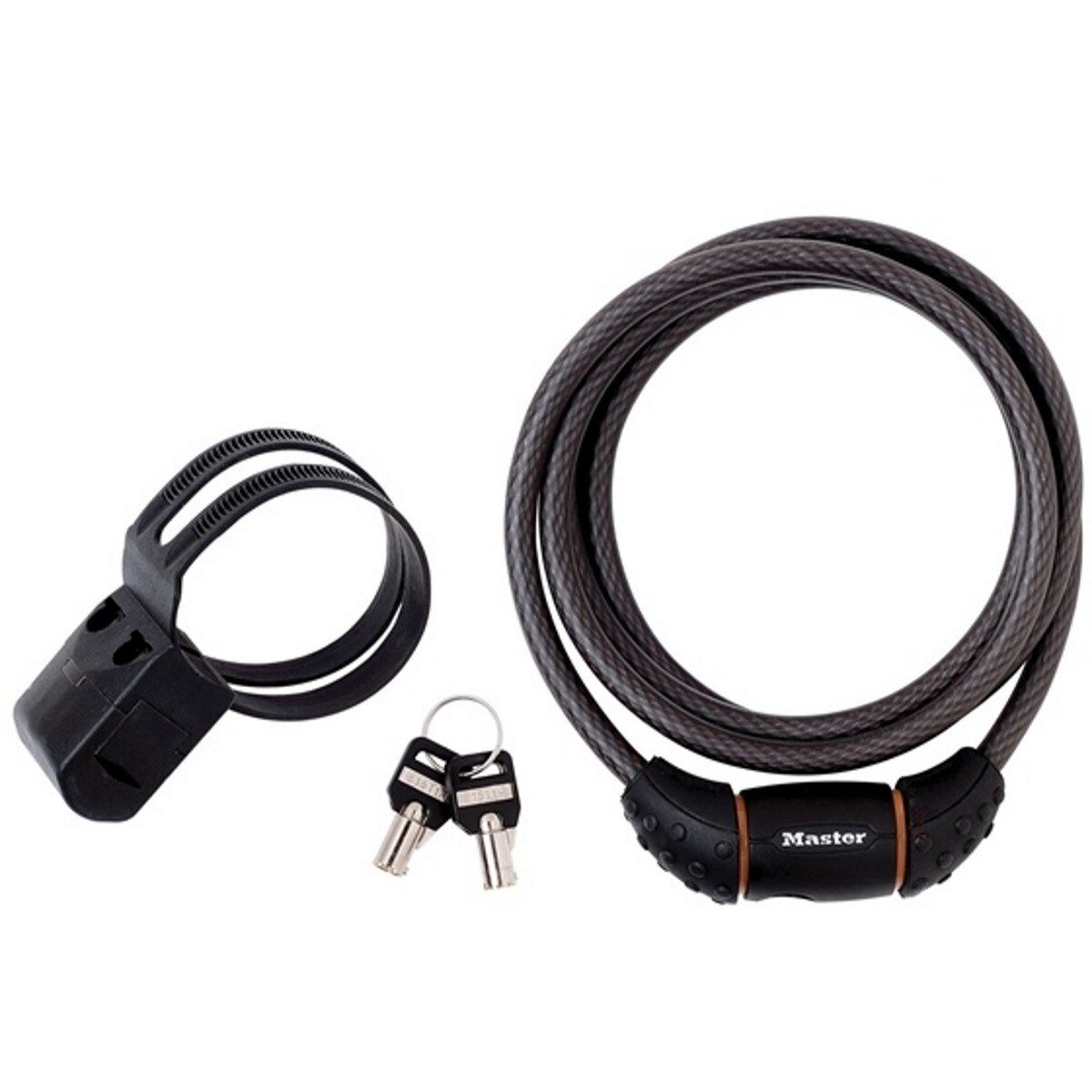 Master Lock 8130EURDPRO Black Braided Steel Keyed Cable 1.8m x 10mm MLK8130E