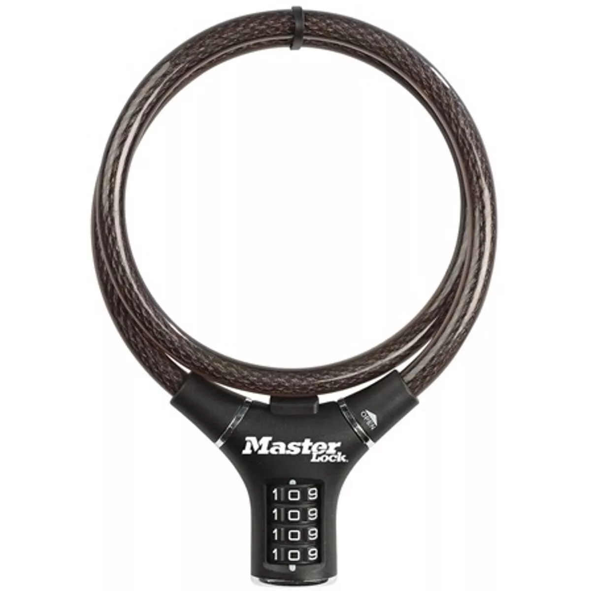 Master Lock 8229EURDPRO Black Steel Rigid Combination Cable 0.9m x 12mm MLK8229E