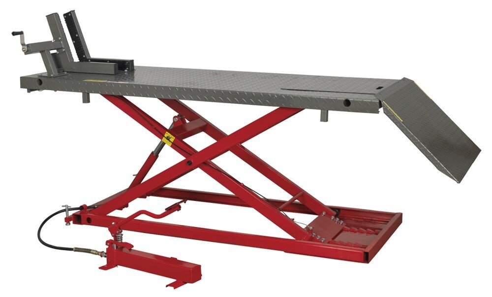 Sealey MC680A Motorcycle Lift 680kg Capacity Heavy-Duty Air/Hydraulic