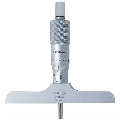 Mitutoyo 128-102 Metric Fixed Rod Depth Micrometer 0-25mm