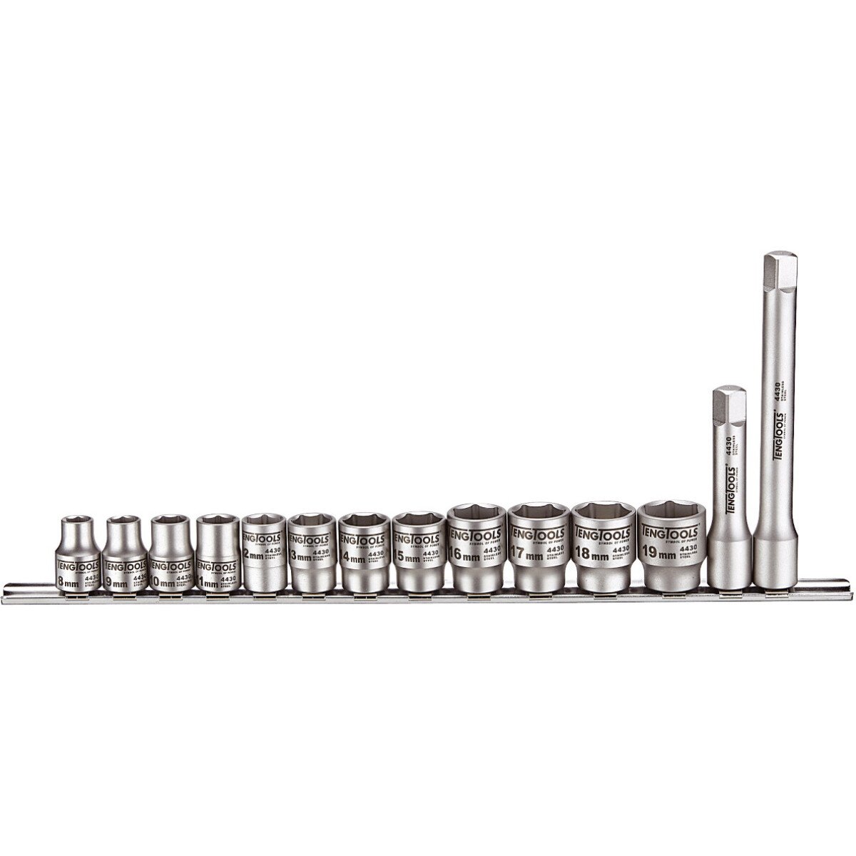 Teng Tools MS3814 14 Piece 3/8" Drive Stainless Steel Set of Sockets