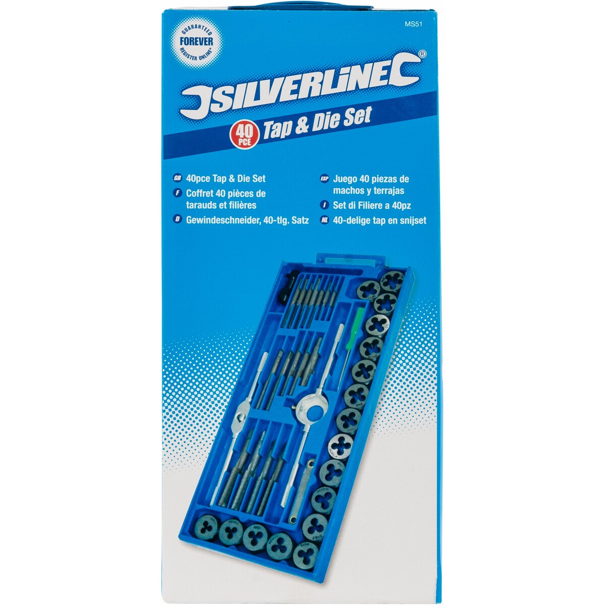 Silverline MS51 40 Piece Tap and Die Set from Lawson HIS