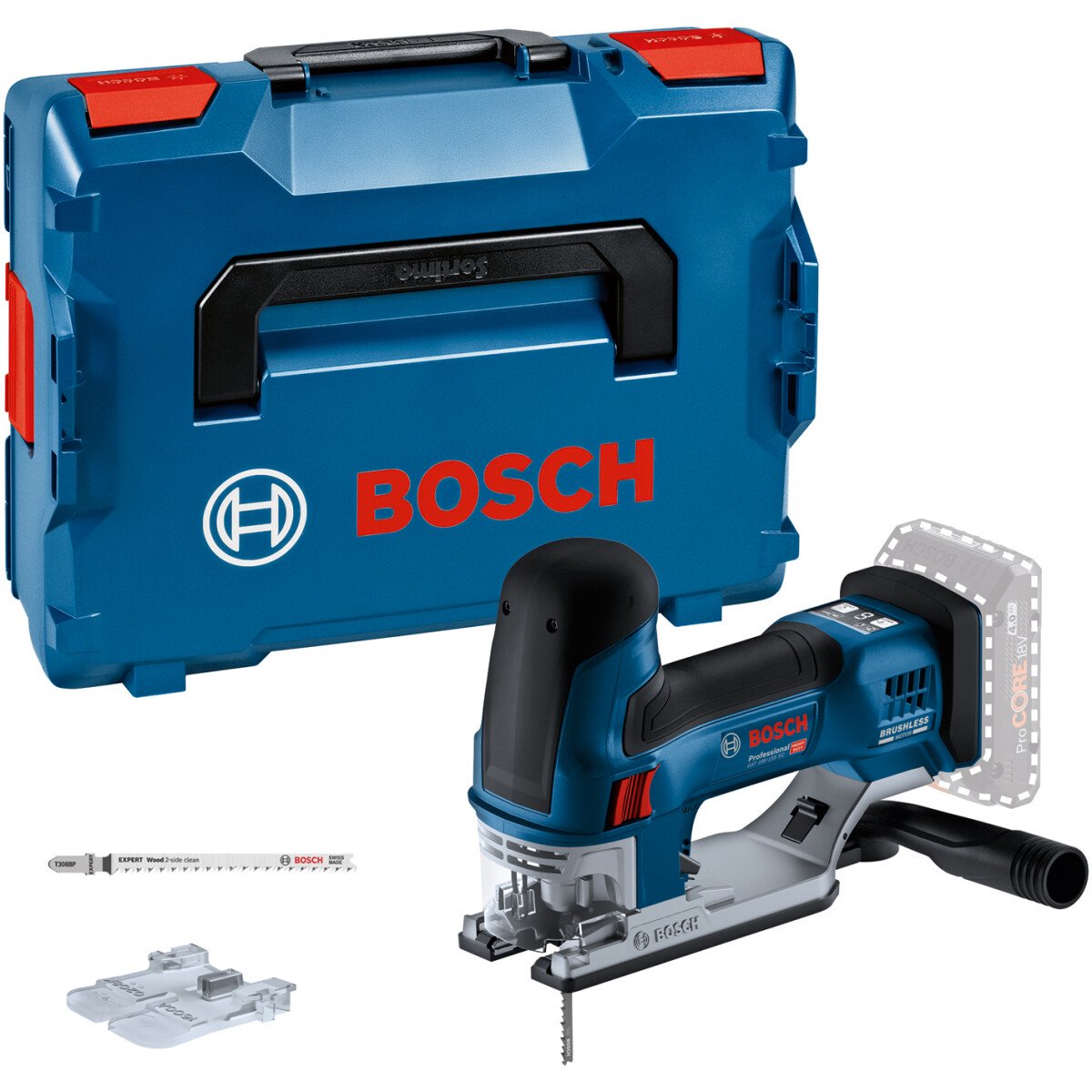 Bosch GST 18V-155 SC Body Only 18v Body Grip Jigsaw 155mm Connected in L-Boxx