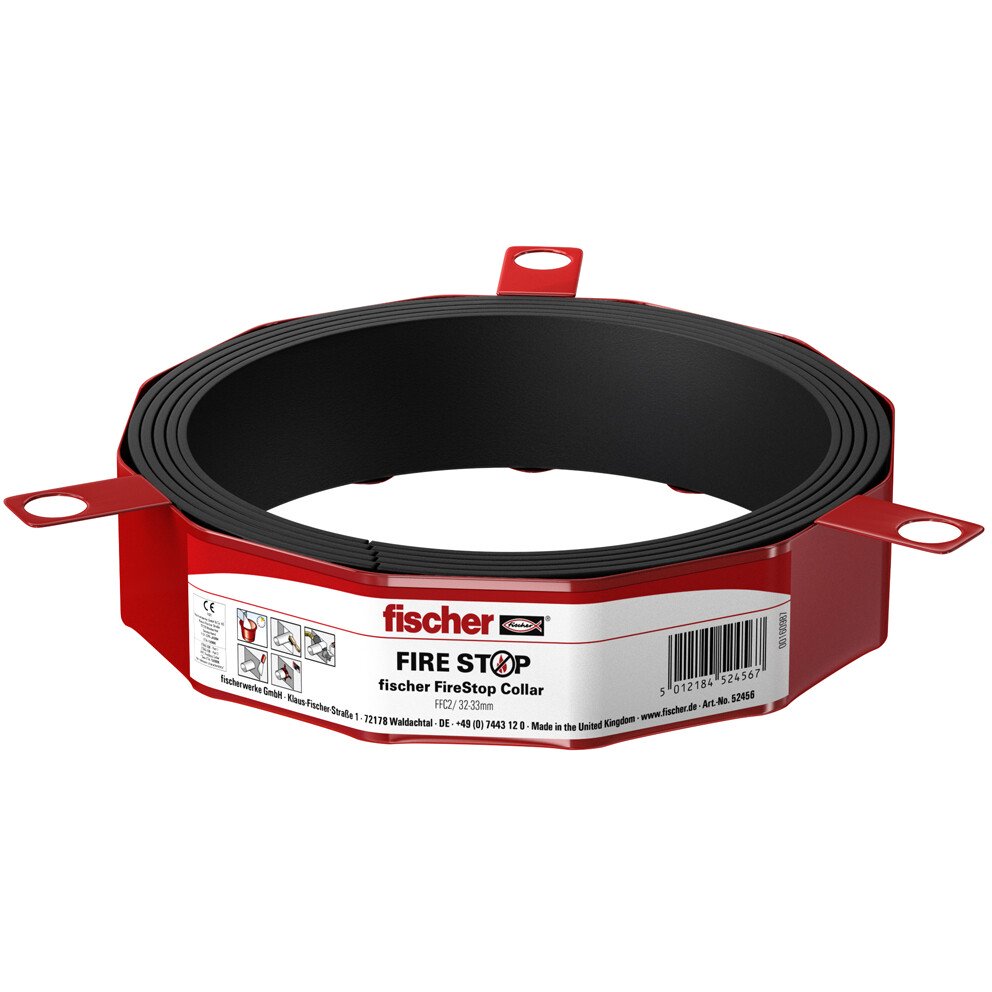 Fischer Firestop 52456  FFC 2/30-32  30-32mm  Red/Black Fire Collar