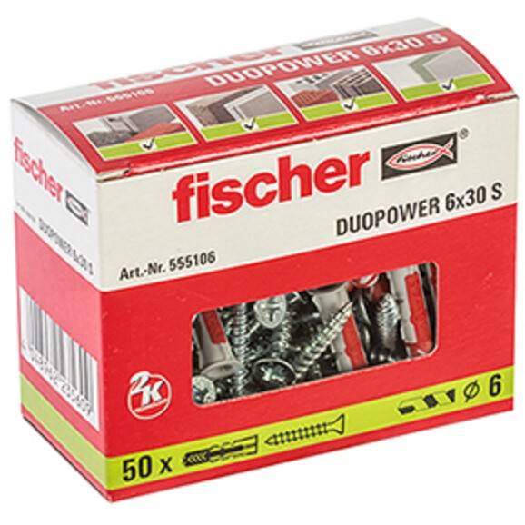 Fischer 538246 Duopower Plug 8x65 S 25 pcs.