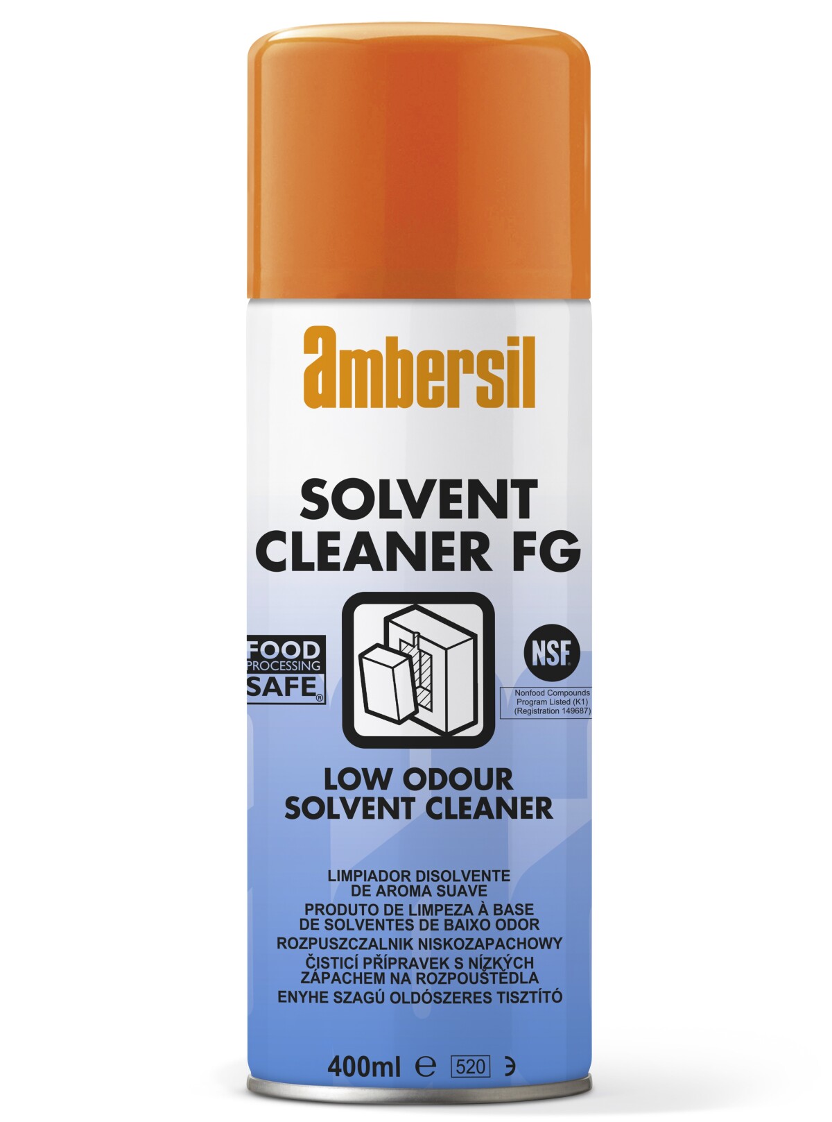 Ambersil 32448-AA NSF Registered Solvent Cleaner FG Spray 400ml (Carton of 12)