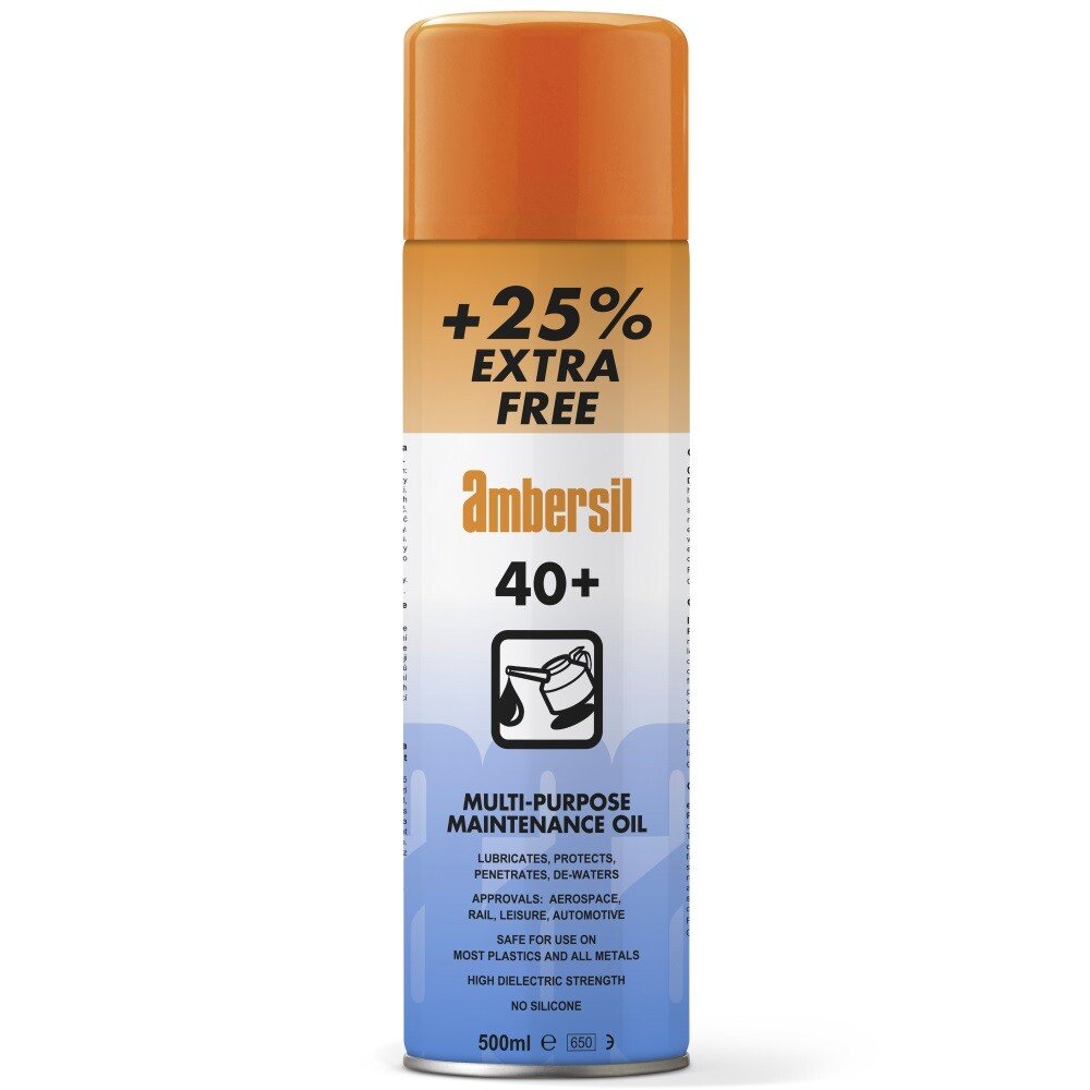 Ambersil 31563-AA 40+ (25% extra FREE) Industrial Grade Multi-Purpose Protective Lubricant