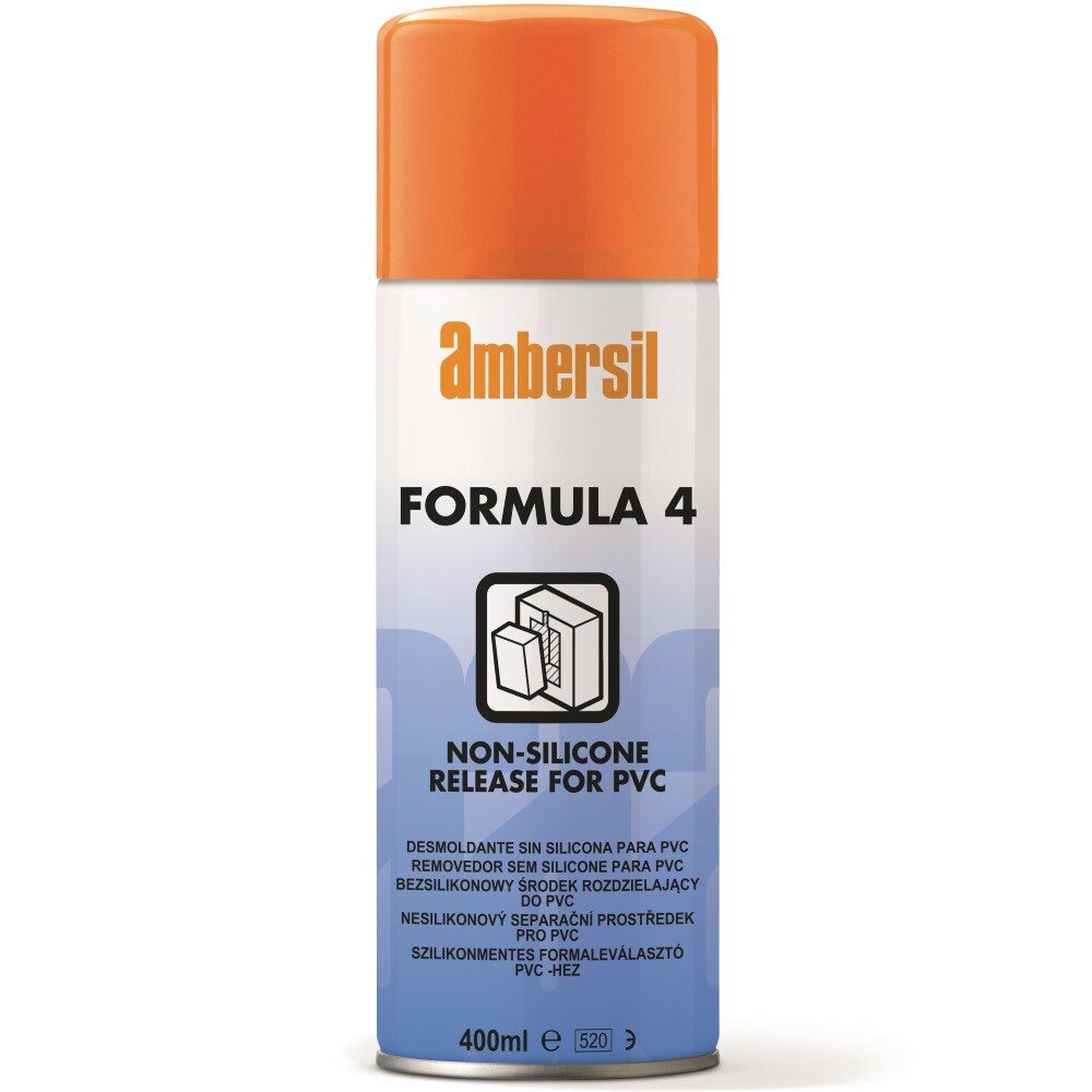 Ambersil 31548-AA Formula 4 (Four) PVC/PU Elastomer Release Aerosol (Carton of 12 x 400ml)
