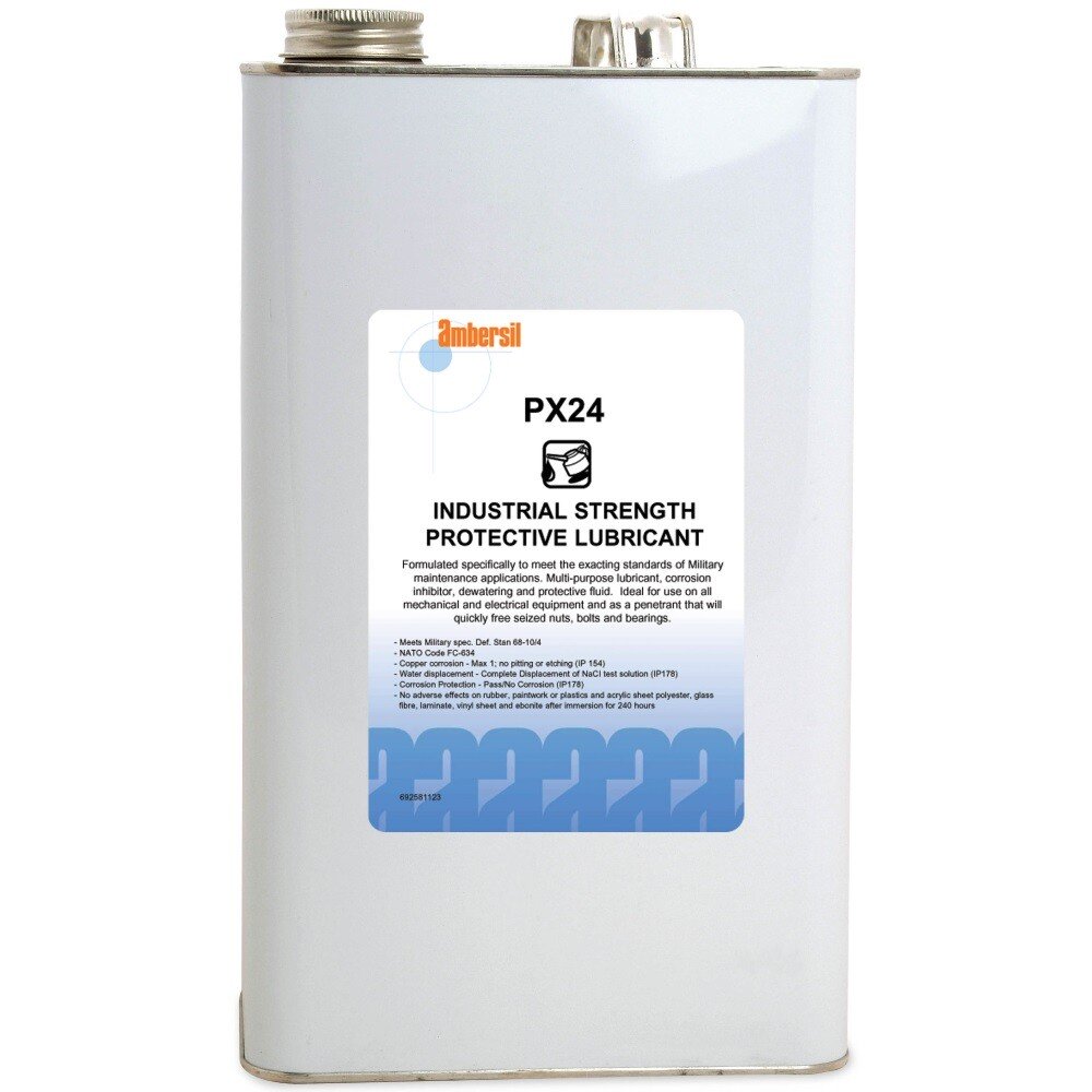 Ambersil 31705-AA PX24 Military / Industrial Strength Protective Lubricant 5L (Carton of 4)