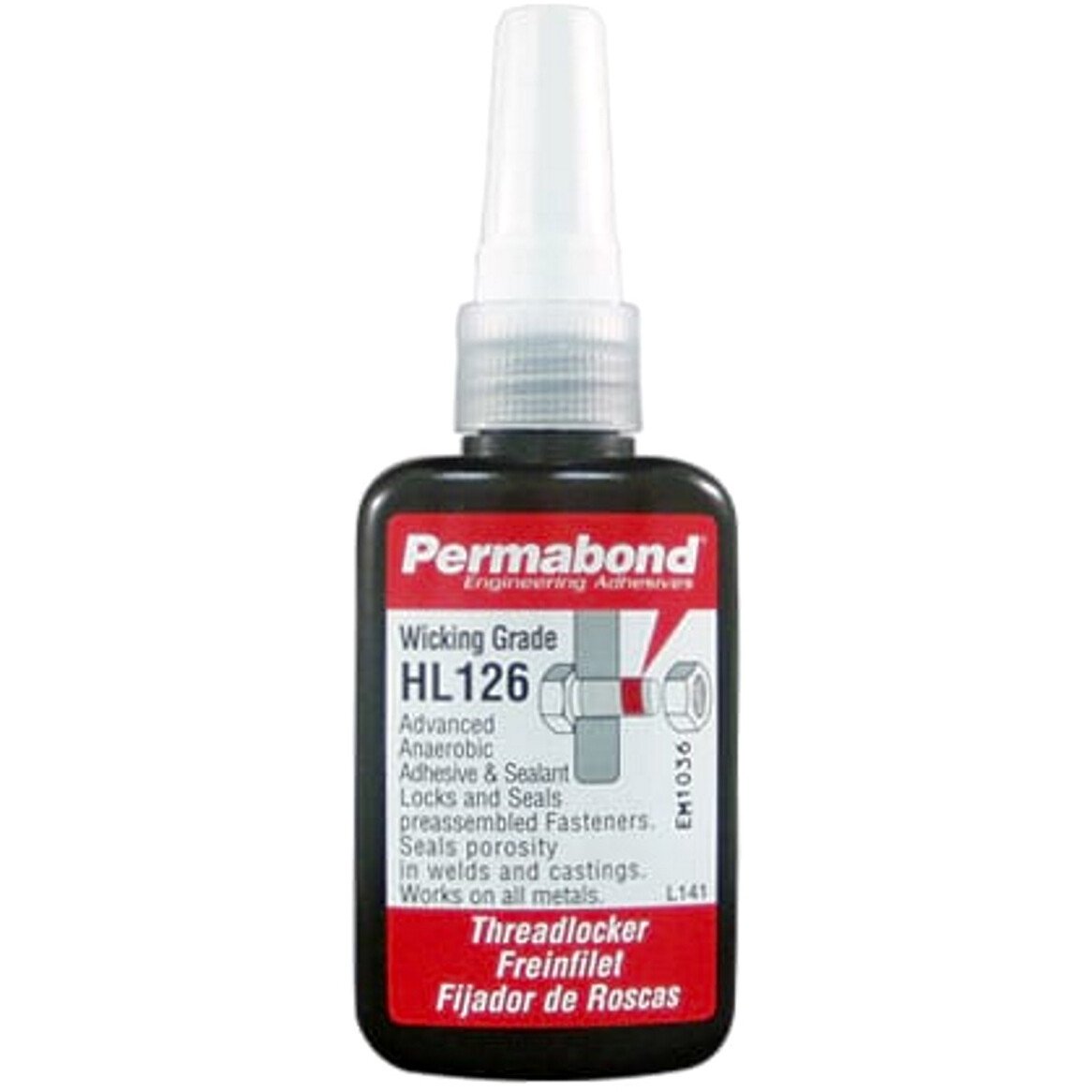 Permabond HL126  - 50ml Anaerobic Threadlocker / Retainer Adhesive Green (Pack of 10 Bottles)