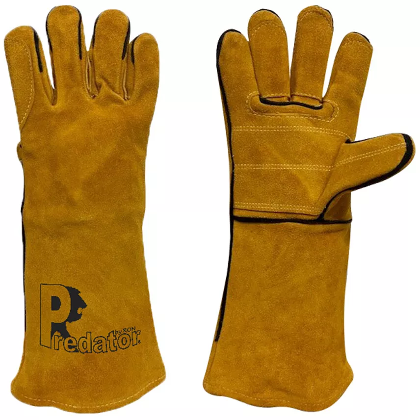 Lawson-HIS PRED4-THORN Thornproof Mig Gauntlet 16” Heavy-Duty, 2mm Split-Leather Gauntlet - Size XXL 11 