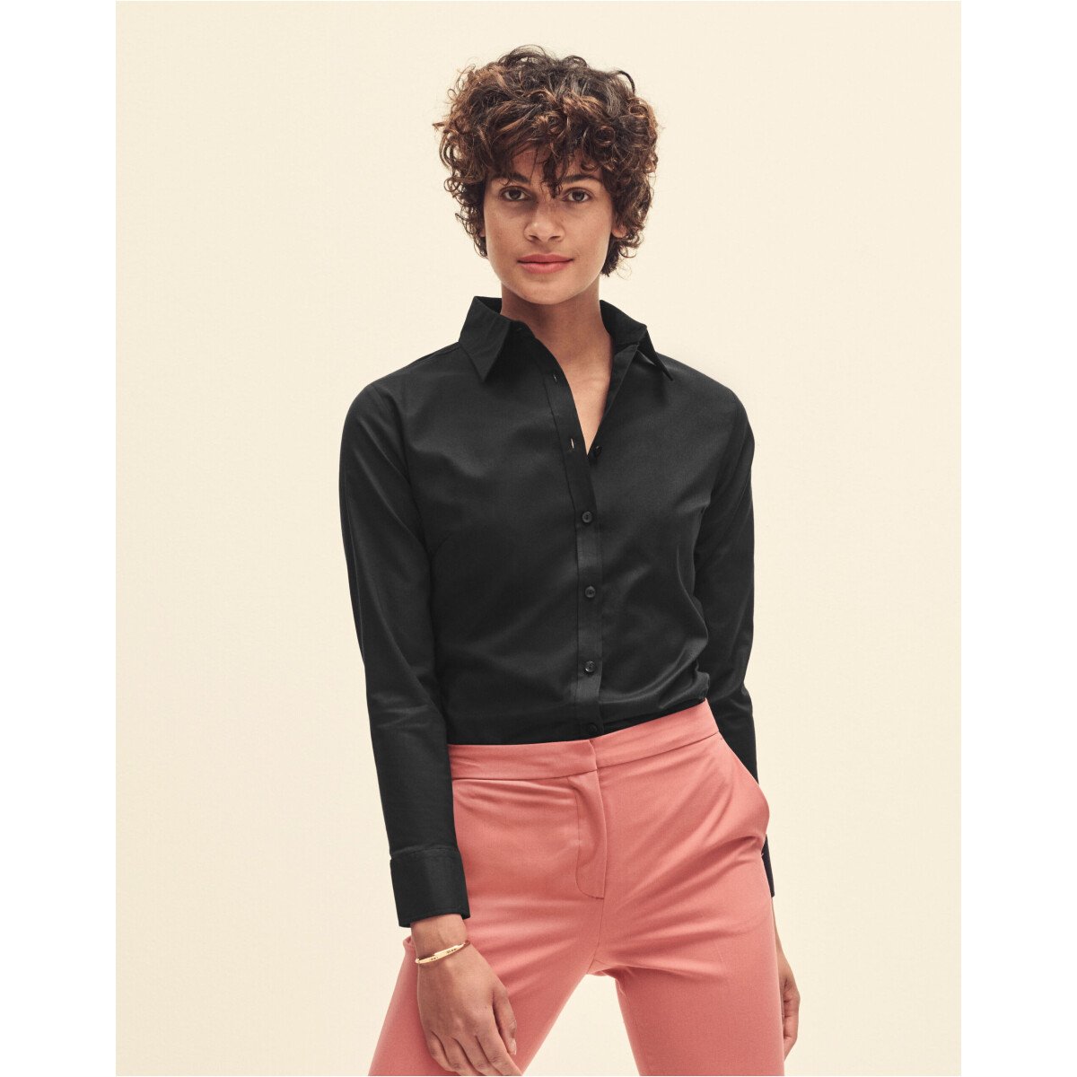 Fruit Of The Loom 65002 Ladies' Long Sleeve Oxford Shirt