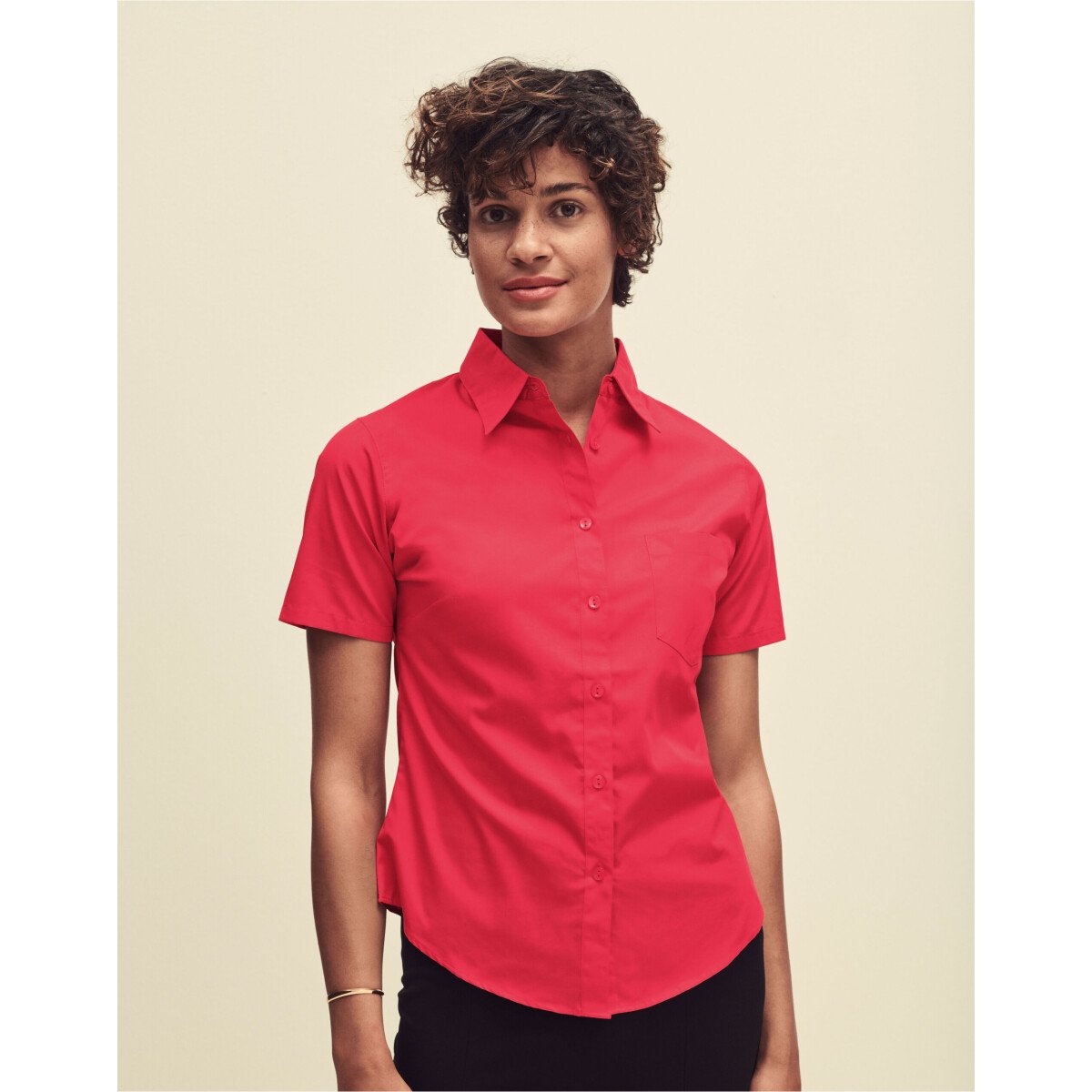Fruit Of The Loom 65014 Ladies' Short Sleeve Poplin Shirt