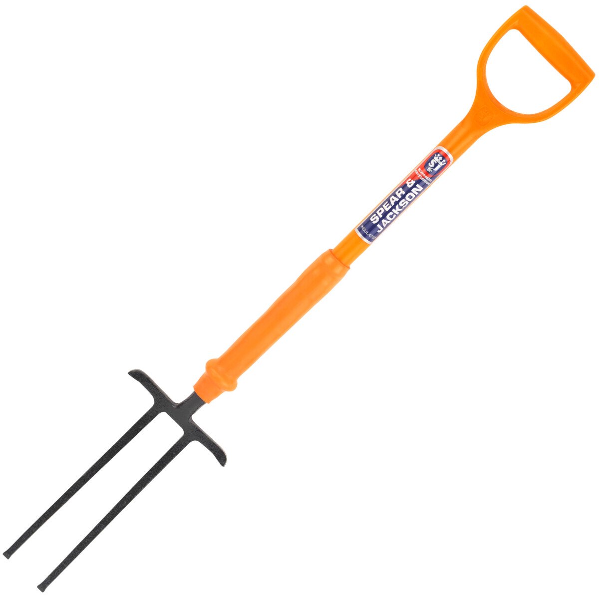 Two pronged store garden fork