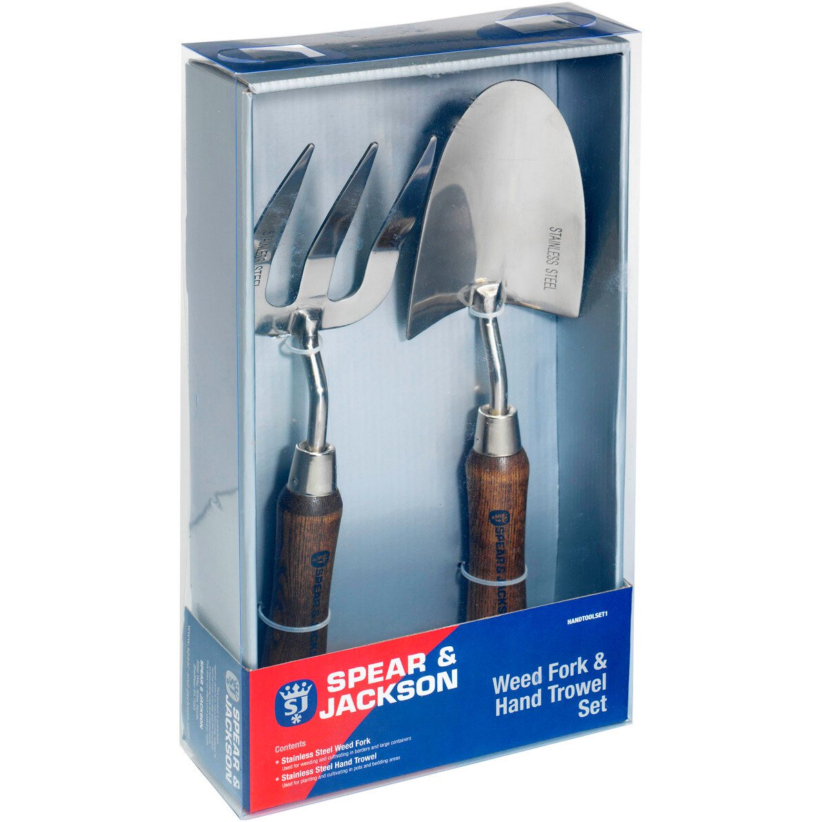 Spear and Jackson HANDTOOLSET1 Stainless Steel Hand Trowel and Weed Fork Set