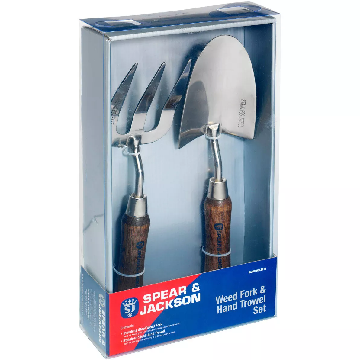 Spear and Jackson HANDTOOLSET1 Stainless Steel Hand Trowel and Weed Fork Set
