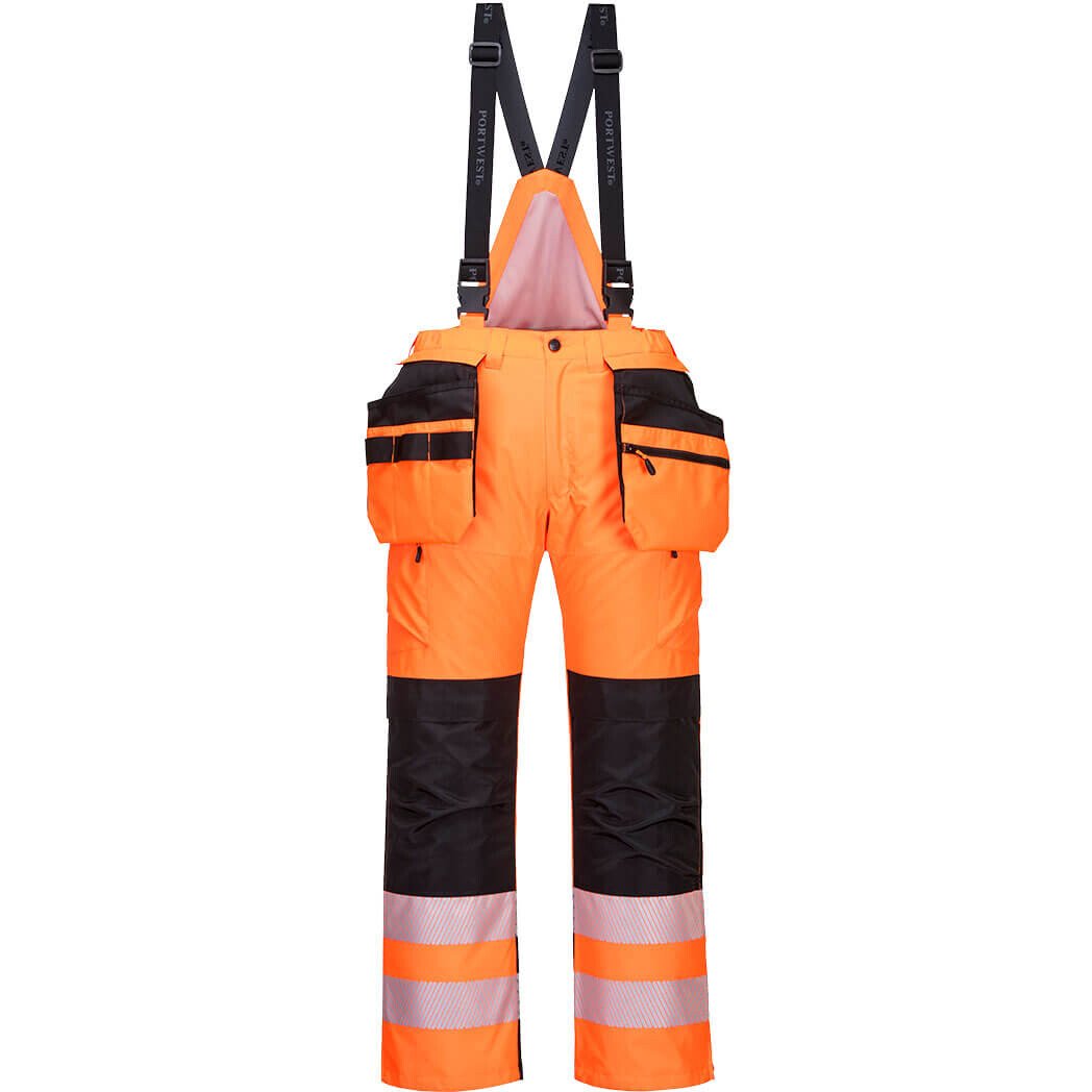 Portwest PW351 PW3 Hi-Vis Winter Trouser High Visibility - Orange/Black
