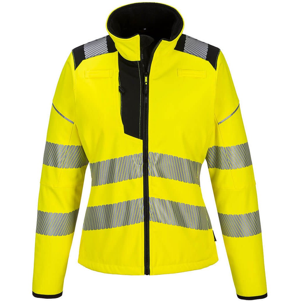 Portwest PW381 PW3 Hi-Vis Women's Softshell - Yellow/Black