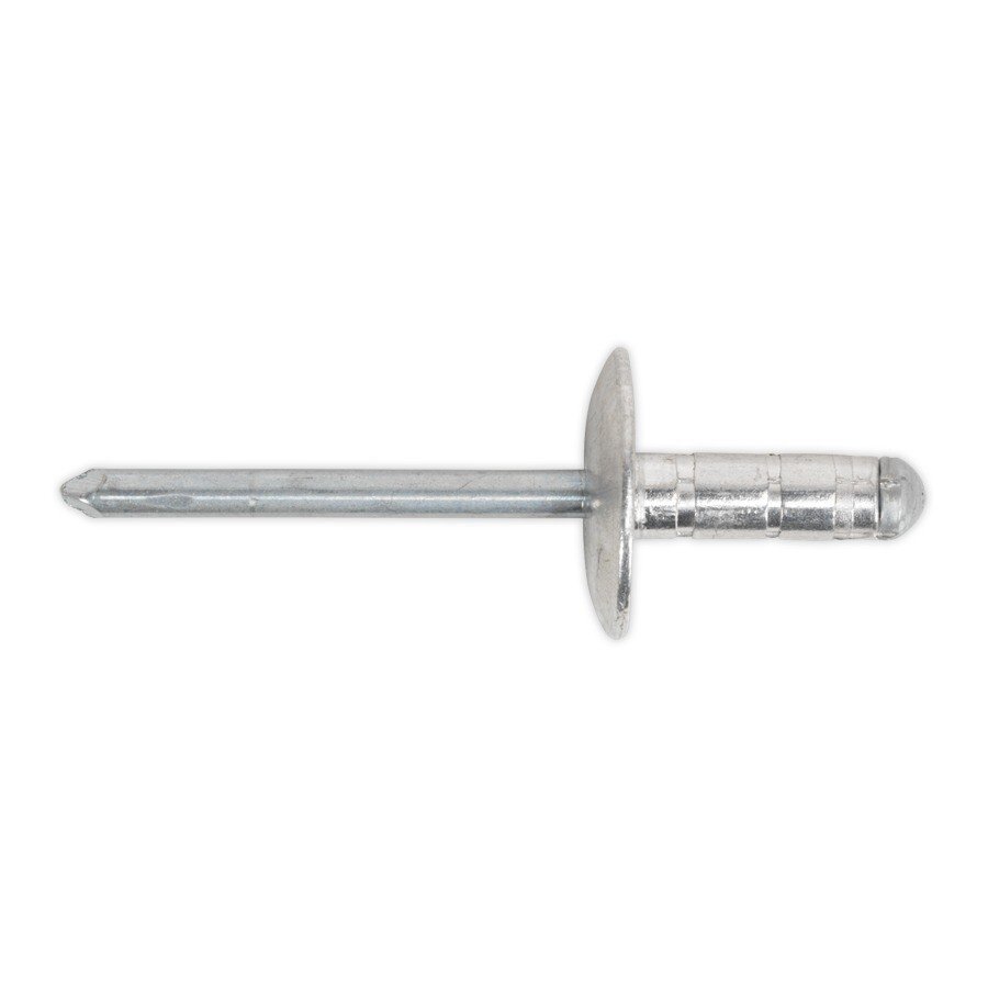 Sealey RM4827L Aluminium Multi-Grip Rivet Large Flange 4.8 x 27mm Pack of 100