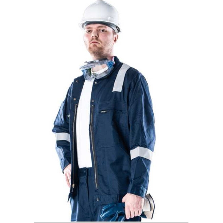 Roots RO13190-N 54"  Chest Anti-Static Flamebuster Nordic Jacket (Antistatic) - Navy Blue - 54" Chest
