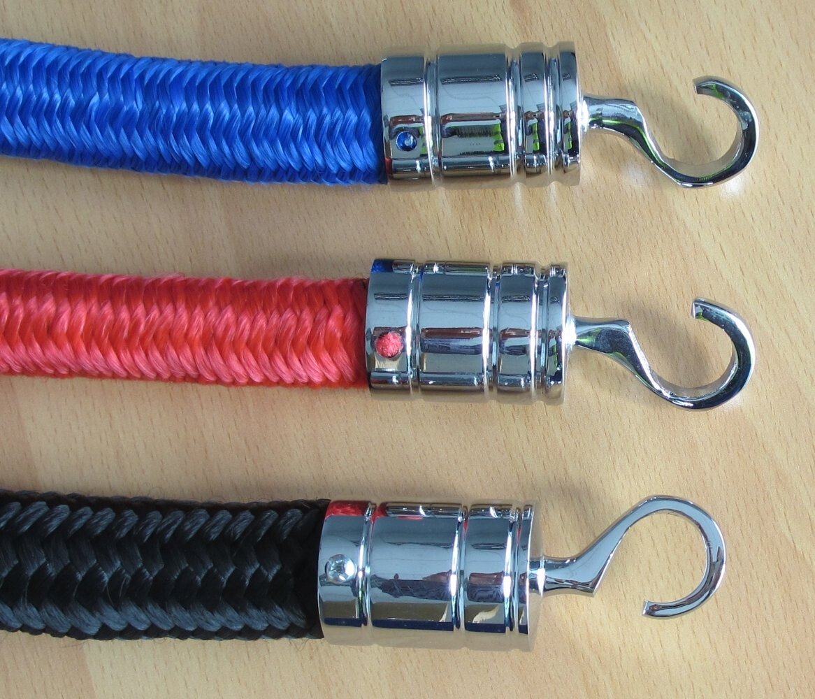 Barrier Rope 1Mtr x 25mm Red With Hooks