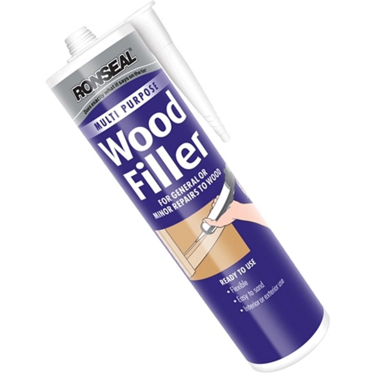 Ronseal RSLMPWF310 Multi Purpose Wood Filler Cartridge 310ml from
