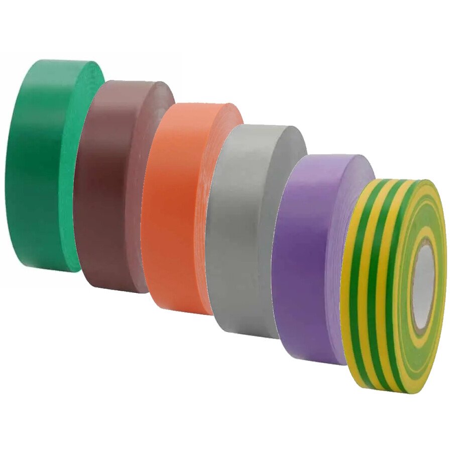 Lawson-HIS TE19-CTN PVC Electrical Insulation Tape 19mm x 33Mtrs (Carton of 48 Rolls)