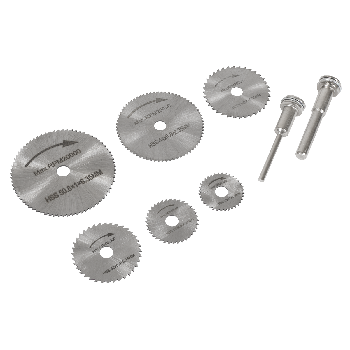 Sealey RSBS08 Rotary Drill Saw Blade Set 8pc