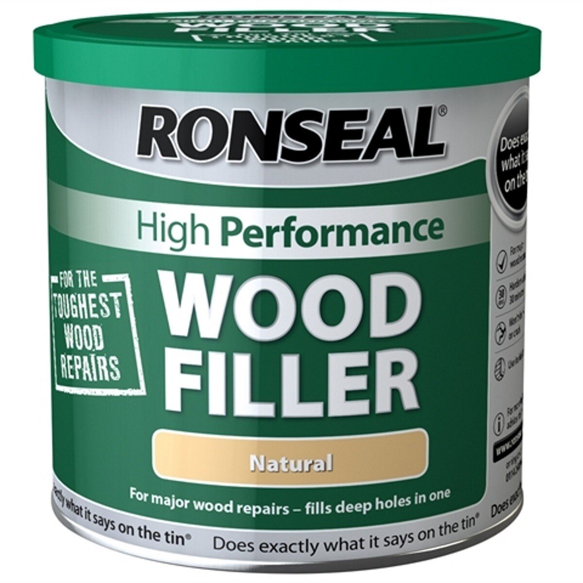 Ronseal 36058 High Performance Wood Filler Natural 3.7kg RSLHPWFN37KG