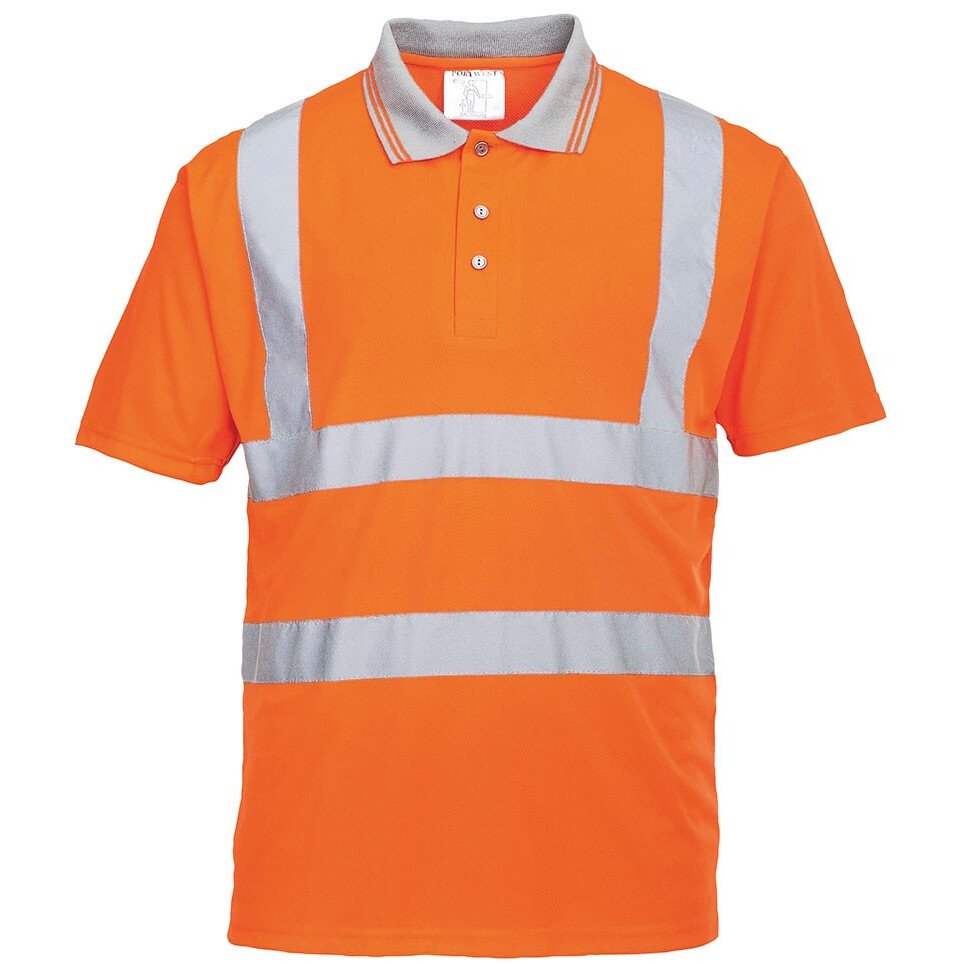 Portwest RT22 Hi-Vis Short Sleeved Polo RIS High Visibility - Orange