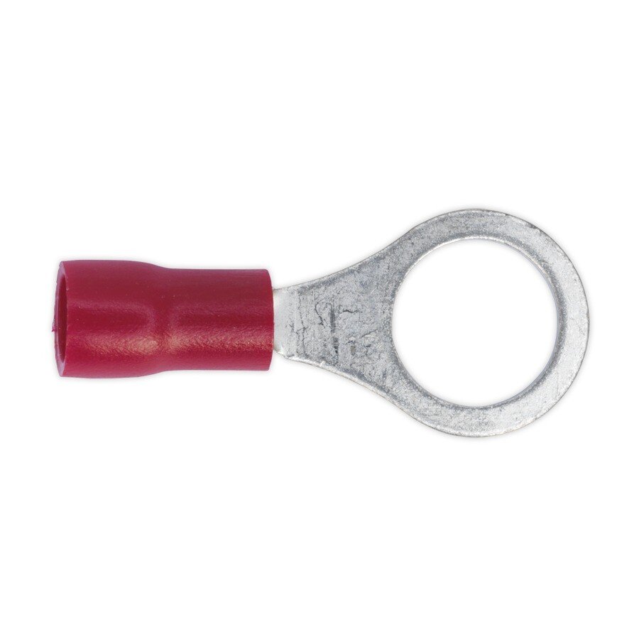 Sealey RT27 Easy-Entry Ring Terminal ø8.4mm (5/16") Red Pack of 100