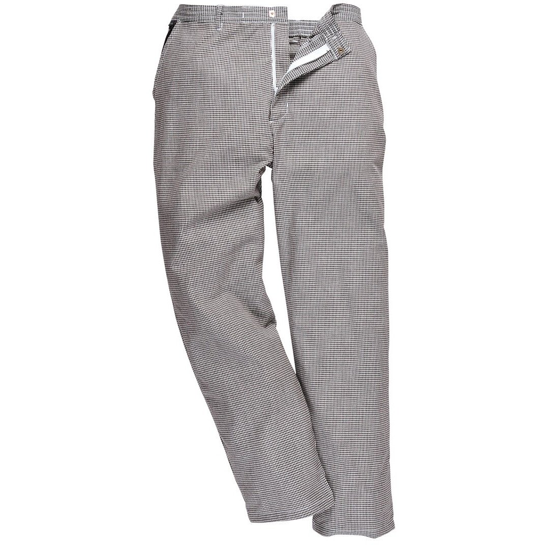 Portwest S068 (Houndstooth) Chefswear Harrow Chefs Trousers - Black & White Houndstooth Check