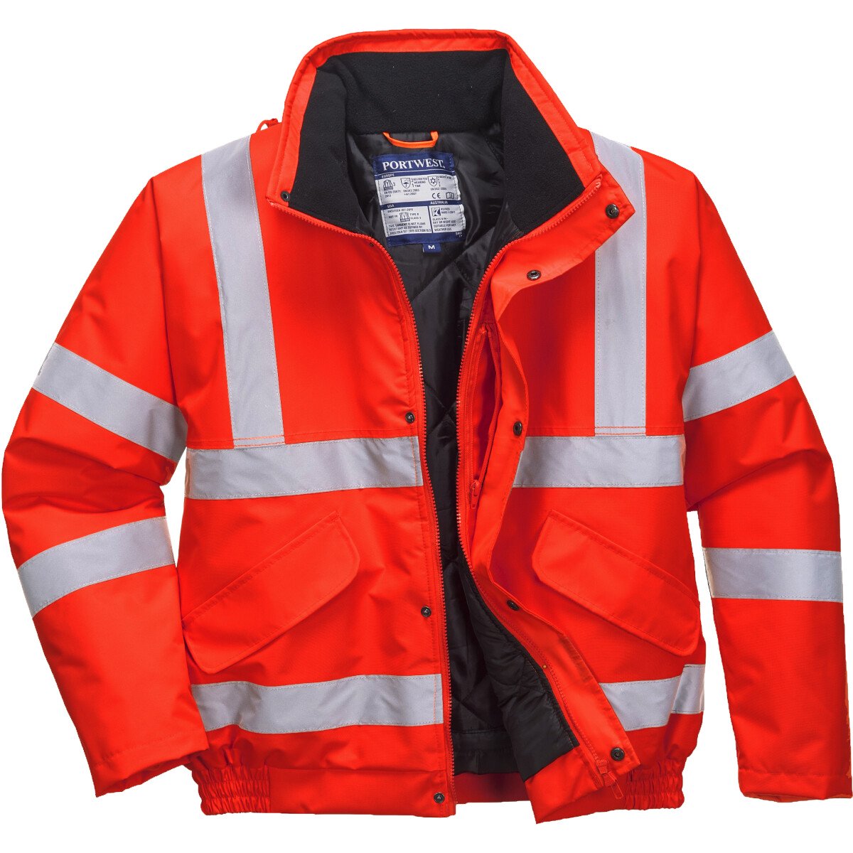 Portwest S463 Hi-Vis Bomber Jacket - Red