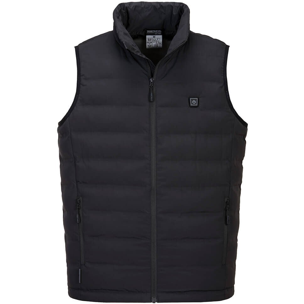 Portwest S549 Ultrasonic Heated Tunnel Gilet - Black