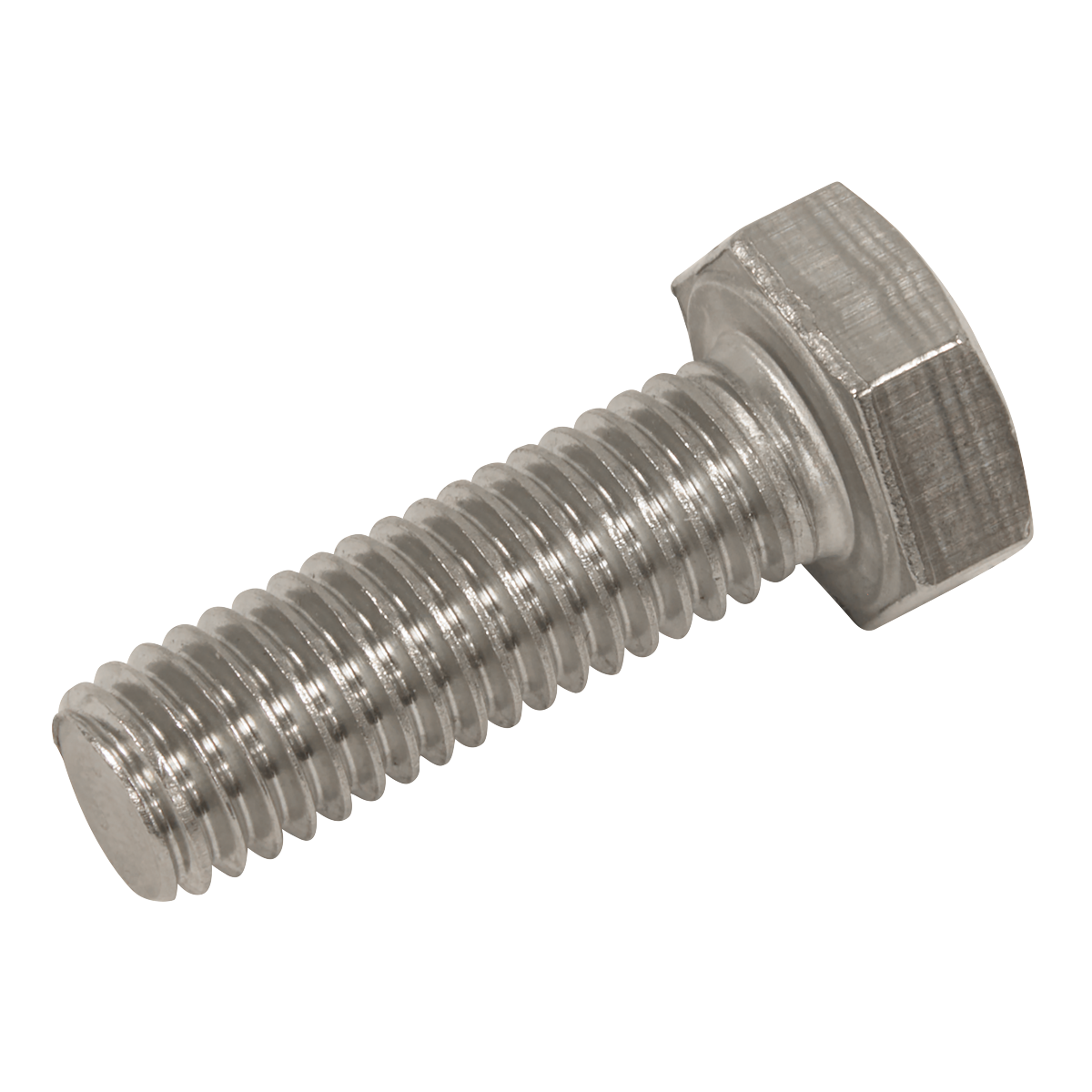 Sealey S825S Stainless Steel Hex Head Set Screw DIN 933 - M8 X 25 A2 - Pack of 50