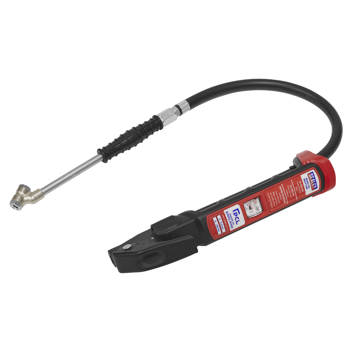 Sealey SA37/93B Anodised Tyre Inflator with Twin Push-On Connector