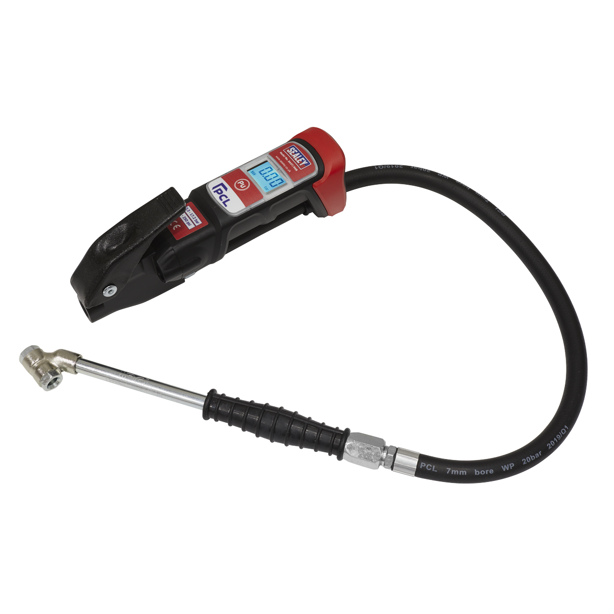 Sealey SA37/96B Premier Anodised Digital Tyre Inflator with Twin Push-On Connector