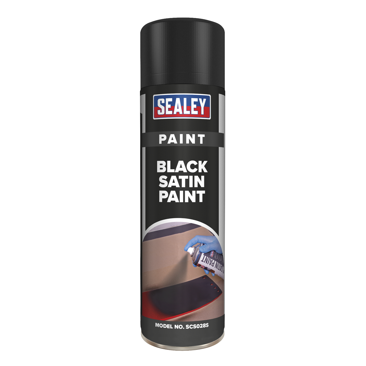 Sealey SCS028S Black Satin Paint 500ml