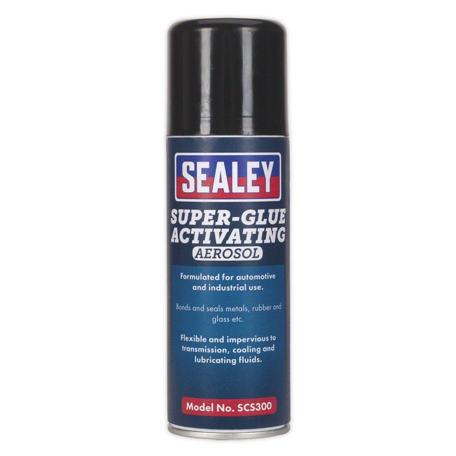 Sealey SCS300 Super Glue Activating Aerosol 200ml Pack of 6