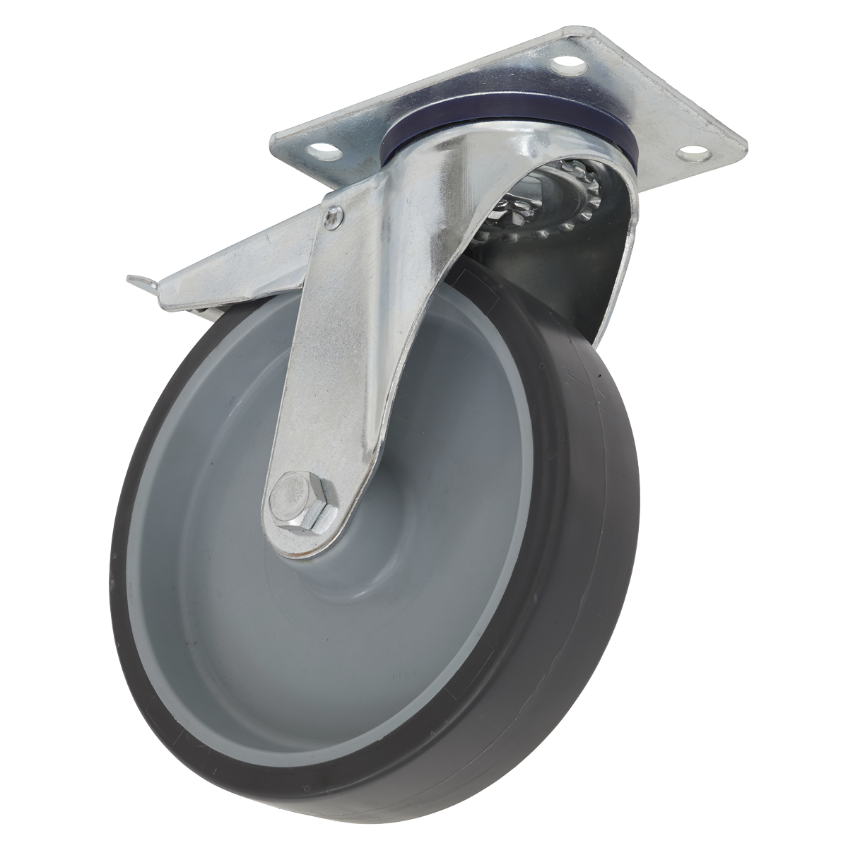 Sealey SCW2100SPLEM Medium-Duty Thermoplastic Swivel Castor Wheel with Total Lock ø100mm - Trade