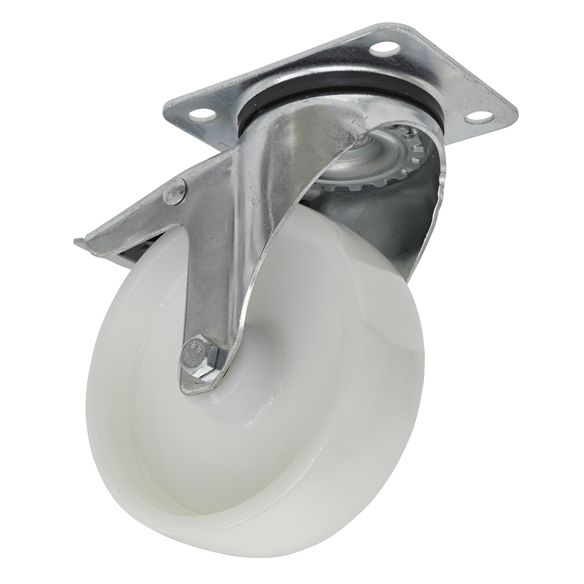 Sealey SCW4125SPL Castor Wheel Swivel Plate with Total Lock ø125mm