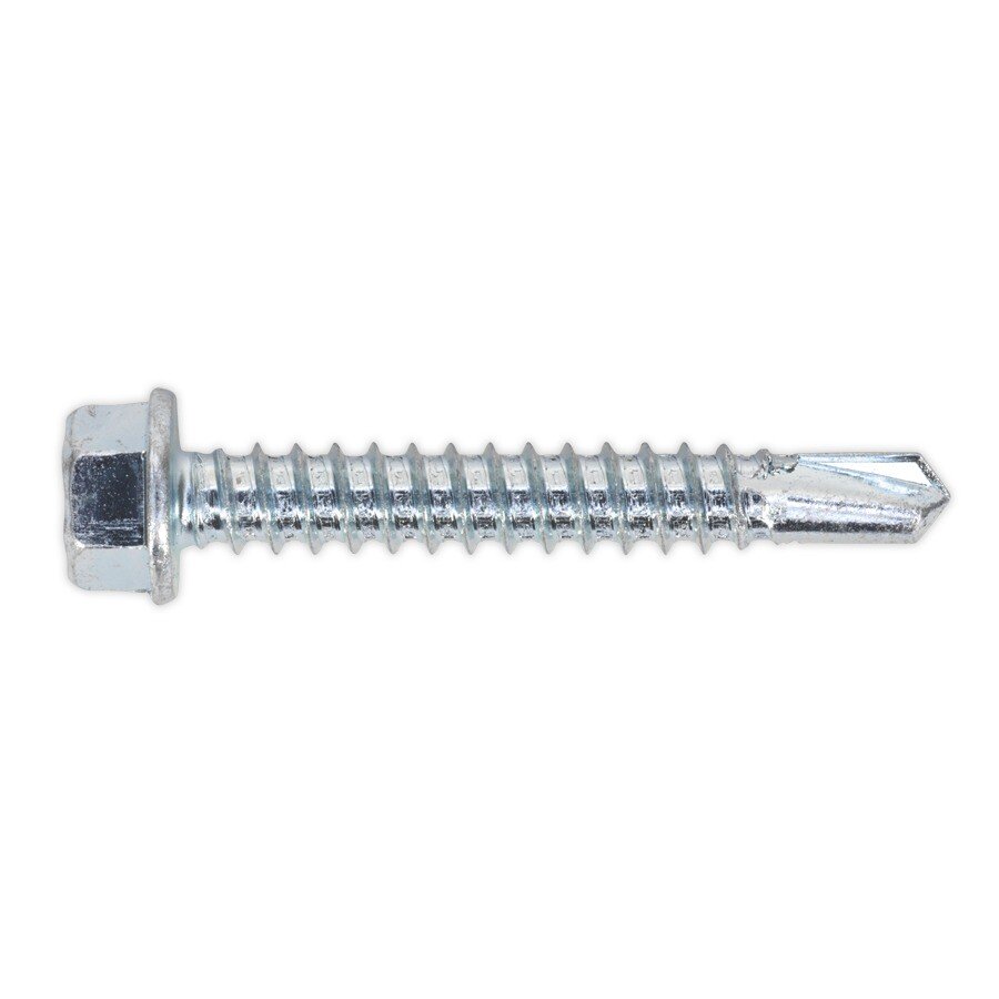 Sealey SDHX5538 Self Drilling Screw 5.5 x 38mm Hex Head Zinc DIN 7504K Pack of 100